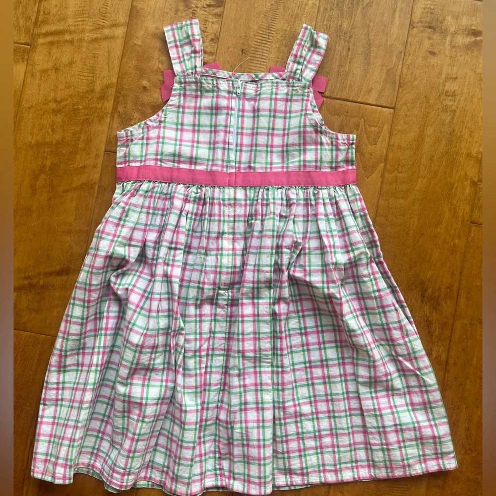 Bundle 2 NWT Gymboree girl dress sundress cotton sz 6 plaid polka empire waist